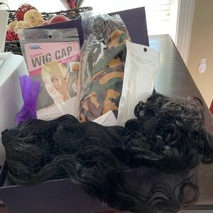 Luvme 14 inch head band blackblack loose wave wig